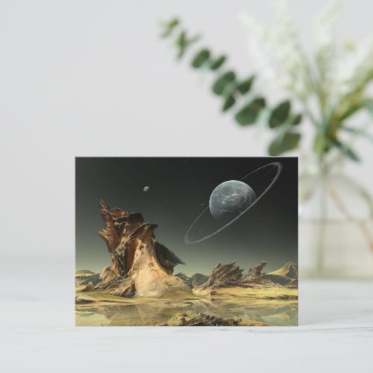 Blick auf Zuhause Postkarte (Stehend Vorderseite)