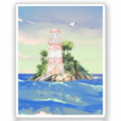 Blick aufs Meer Aufkleber (Vorderseite)