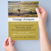 Blick aufs Meer in Scheveningen, Antiquitätenladen Flyer (Hand)