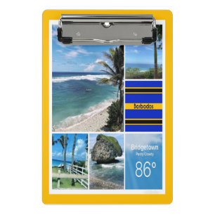 Blick aufs Meer von Barbados Mini Klemmbrett