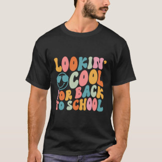 Blick Cool für Schüler zurück in die Schule T-Shirt