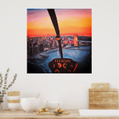 Blick der Piloten vom R44-Hubschrauber Poster (Küche)