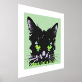 Blick der schwarzen Katze Foliendrucke (Ablage )