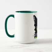 Blick der schwarzen Katze Tasse (Links)