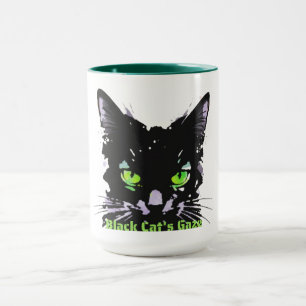 Blick der schwarzen Katze Tasse