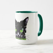 Blick der schwarzen Katze Tasse (VorderseiteRechts)