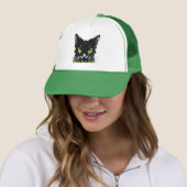 Blick der schwarzen Katze Truckerkappe (Beispiel)