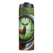 Blick des Jägers im Herbstwald Thermosbecher (Vorderseite)