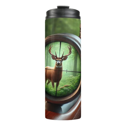 Blick des Jägers im Herbstwald Thermosbecher (Vorderseite)