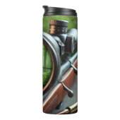 Blick des Jägers im Herbstwald Thermosbecher (Nach rechts gedreht)