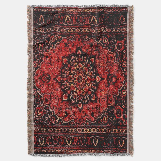 Blick des persischen Teppichs auf dem Rose Decke (Vorderseite Vertikal)