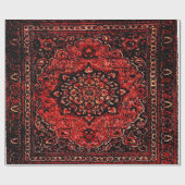 Blick des persischen Teppichs auf dem Rose Geschenkpapier (Flach)