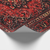 Blick des persischen Teppichs auf dem Rose Geschenkpapier (Ecke)