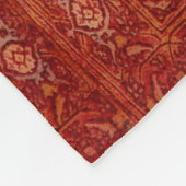 Blick des persischen Teppichs in der kupfernen Fleecedecke (Ecke)