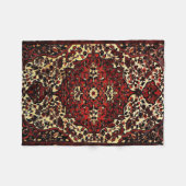 Blick des persischen Teppichs in dunkelrotem und Fleecedecke (Vorderseite (Horizontal))