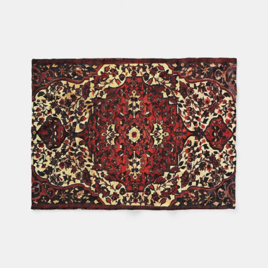 Blick des persischen Teppichs in dunkelrotem und Fleecedecke (Vorderseite (Horizontal))