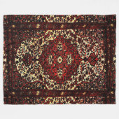 Blick des persischen Teppichs in dunkelrotem und Fleecedecke (Vorderseite (Horizontal))