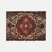 Blick des persischen Teppichs in dunkelrotem und Fleecedecke (Vorderseite (Horizontal))