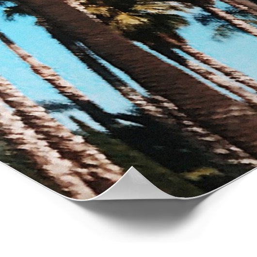 Blick des Wurms auf Bäume Poster (Ecke)