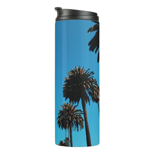 Blick des Wurms auf Bäume Thermosbecher (Nach rechts gedreht)