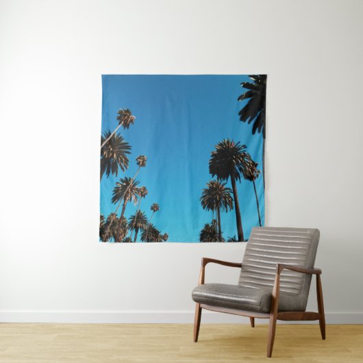 Blick des Wurms auf Bäume Wandteppich (Beispiel)