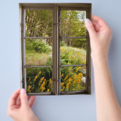 Blick durch altes Fenster Flyer (Hand)