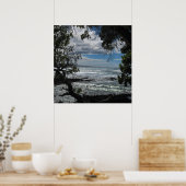 Blick durch das Fenster Poster (Küche)