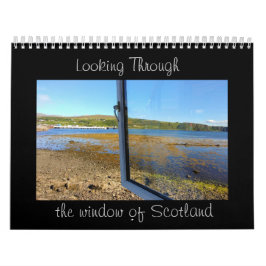 Blick durch das Fenster von Schottland Kalender