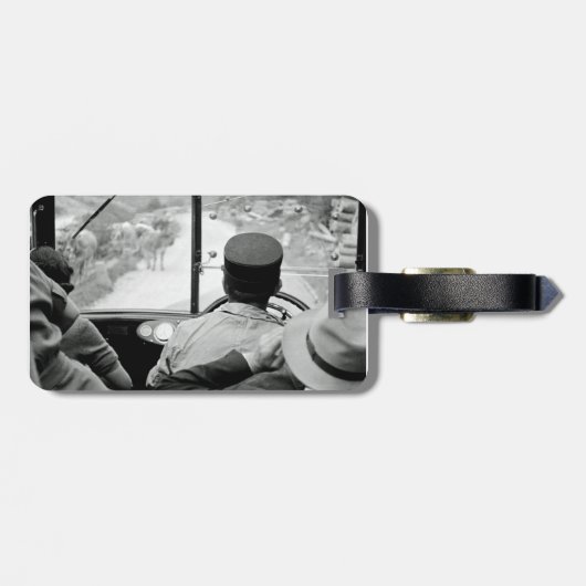 Blick durch das französische Busfenster 1939 Frank Gepäckanhänger (Rückseite horizontal)