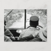 Blick durch das französische Busfenster 1939 Frank Postkarte (Vorderseite)