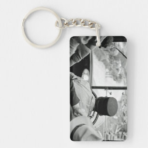 Blick durch das französische Busfenster 1939 Frank Schlüsselanhänger