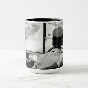 Blick durch das französische Busfenster 1939 Frank Tasse