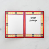 Blick durch das Weihnachtsfenster Feiertagskarte (Innenseite)