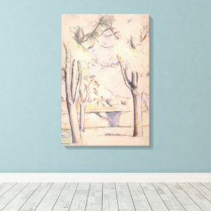 Blick durch die Bäume von Paul Cezanne, Vintage Ku Leinwanddruck