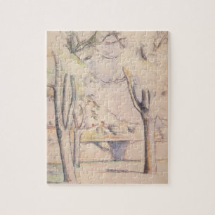 Blick durch die Bäume von Paul Cezanne, Vintage Ku Puzzle
