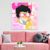 Blick durch die Herzen reflektierte Brille Leinwanddruck (Insitu (Wohnzimmer))