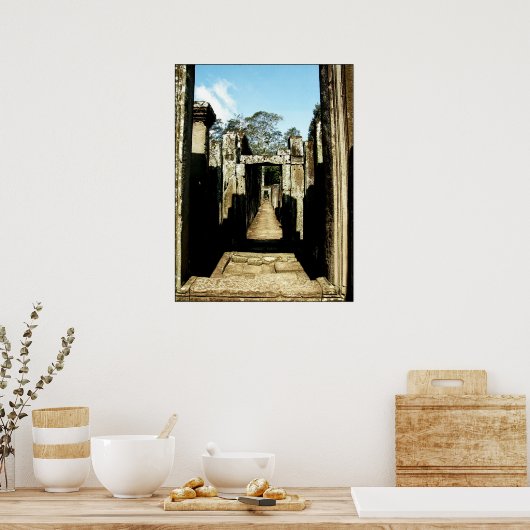 Blick durch die kambodschanische Geschichte Poster (Küche)