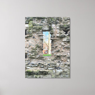 Blick durch eine römische Mauer Leinwanddruck