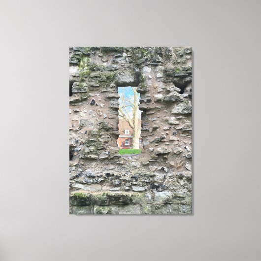 Blick durch eine römische Mauer Leinwanddruck (Vorderseite)