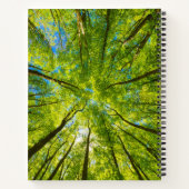 Blick durch grüne Blätter Notizblock (Rückseite)