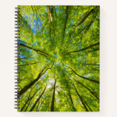 Blick durch grüne Blätter Notizblock (Vorderseite)
