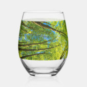 Blick durch grüne Blätter Weinglas Ohne Stiel (Vorderseite)