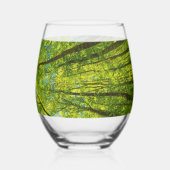 Blick durch grüne Blätter Weinglas Ohne Stiel (Rückseite)