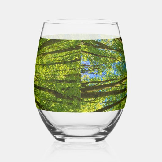 Blick durch grüne Blätter Weinglas Ohne Stiel (Rechts)