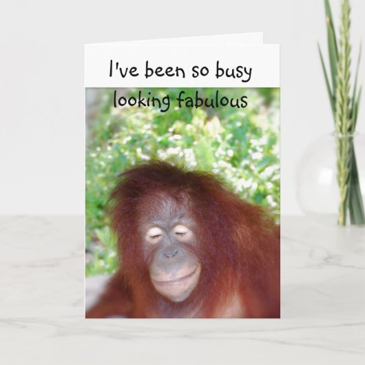 Blick Fabulous Belated Geburtstag Spaß Karte (Vorderseite)