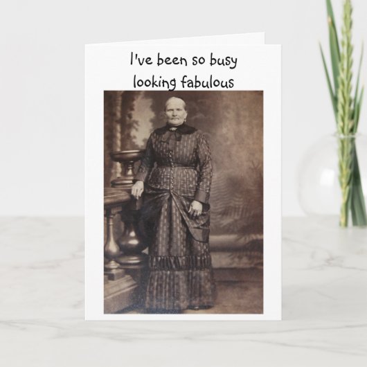 Blick Fabulous Funny Belated Geburtstag Karte (Vorderseite)