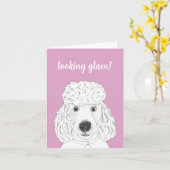 Blick Glam Poodle Karte (Gelbe Blume)
