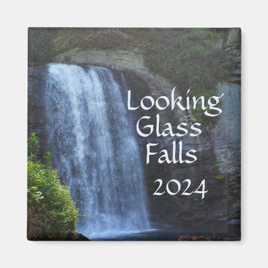 Blick Glass Falls Blue Ridge Mountains Wasserfall Magnet (Vorne)