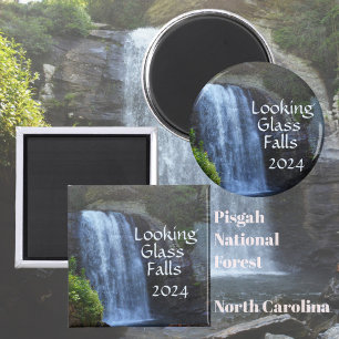 Blick Glass Falls Blue Ridge Mountains Wasserfall Magnet