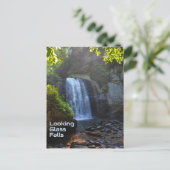 Blick Glass Falls Blue Ridge Mountains Wasserfall Postkarte (Stehend Vorderseite)